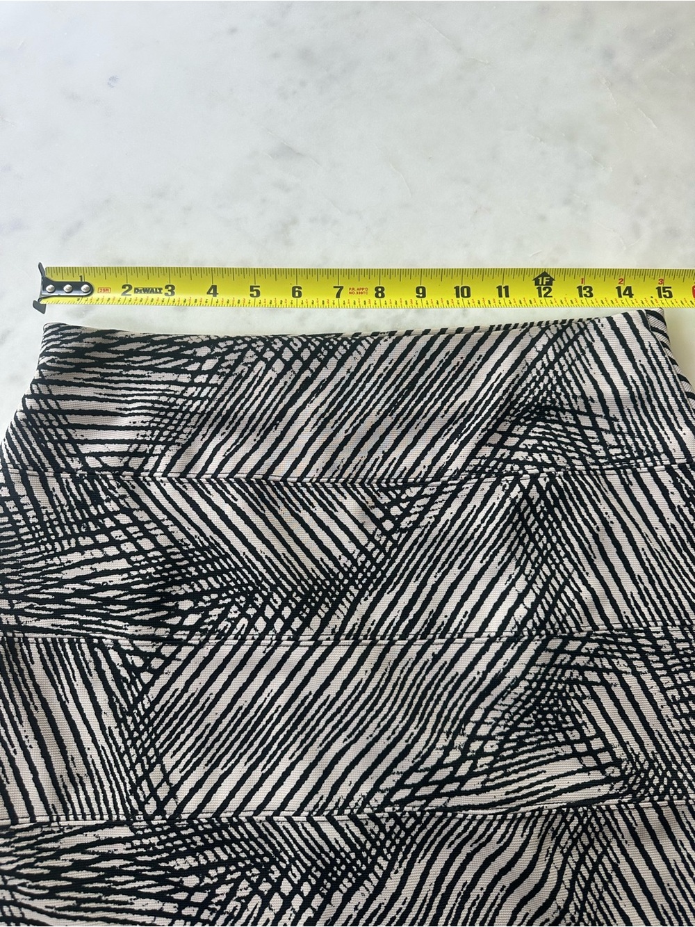 Alfani Black and White Patterned Midi Skirt - Picture 5 of 6